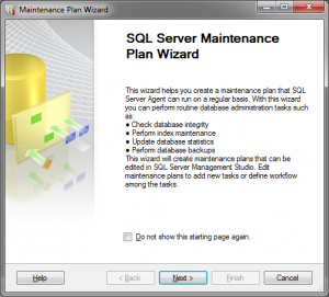 maintenance plan wizard2