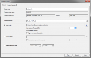 Set up Trace Properties